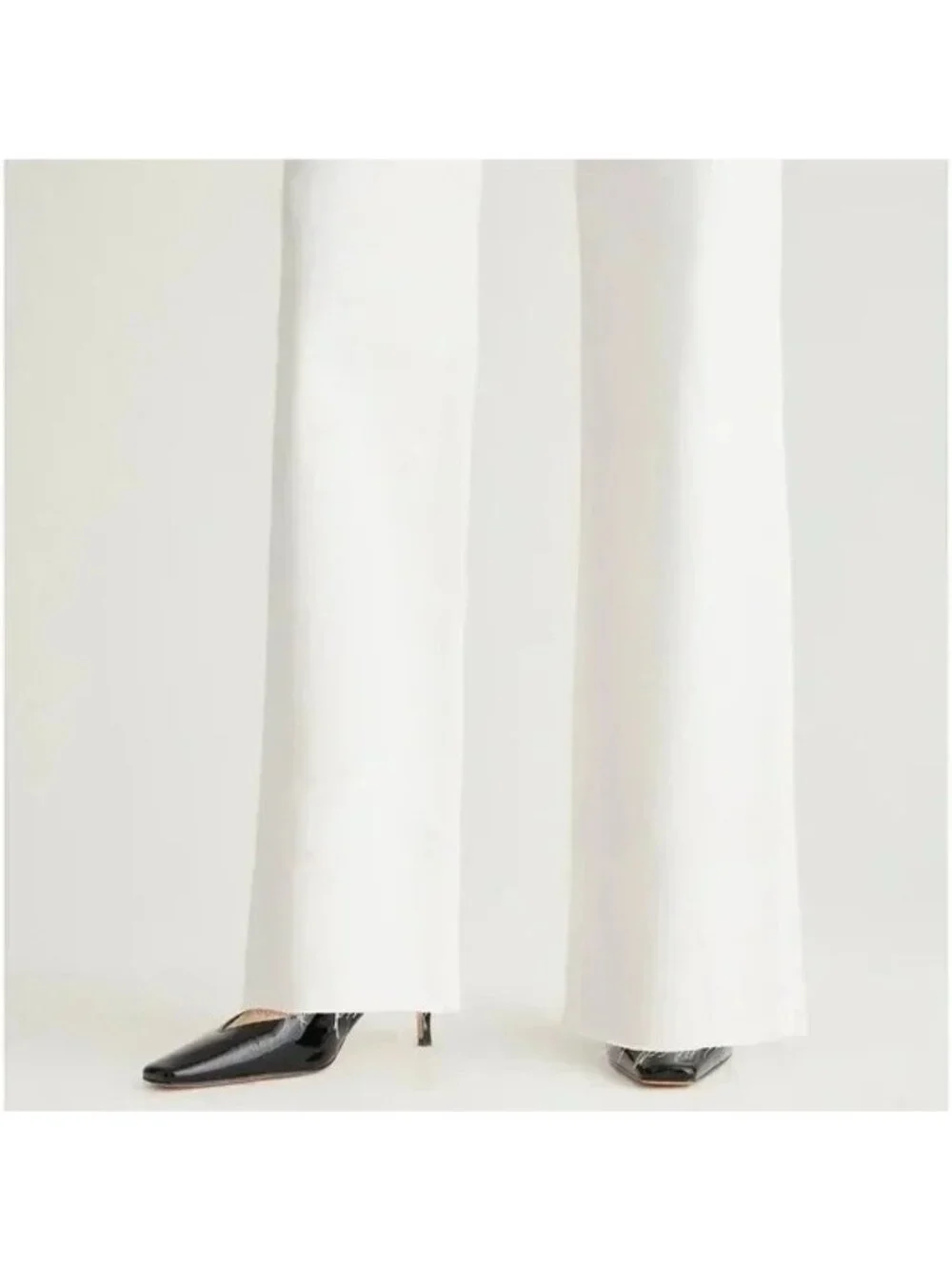 J. Crew Tall Full Length Slim Wide Leg Jean White Relaxed High Rise US 31 NWT